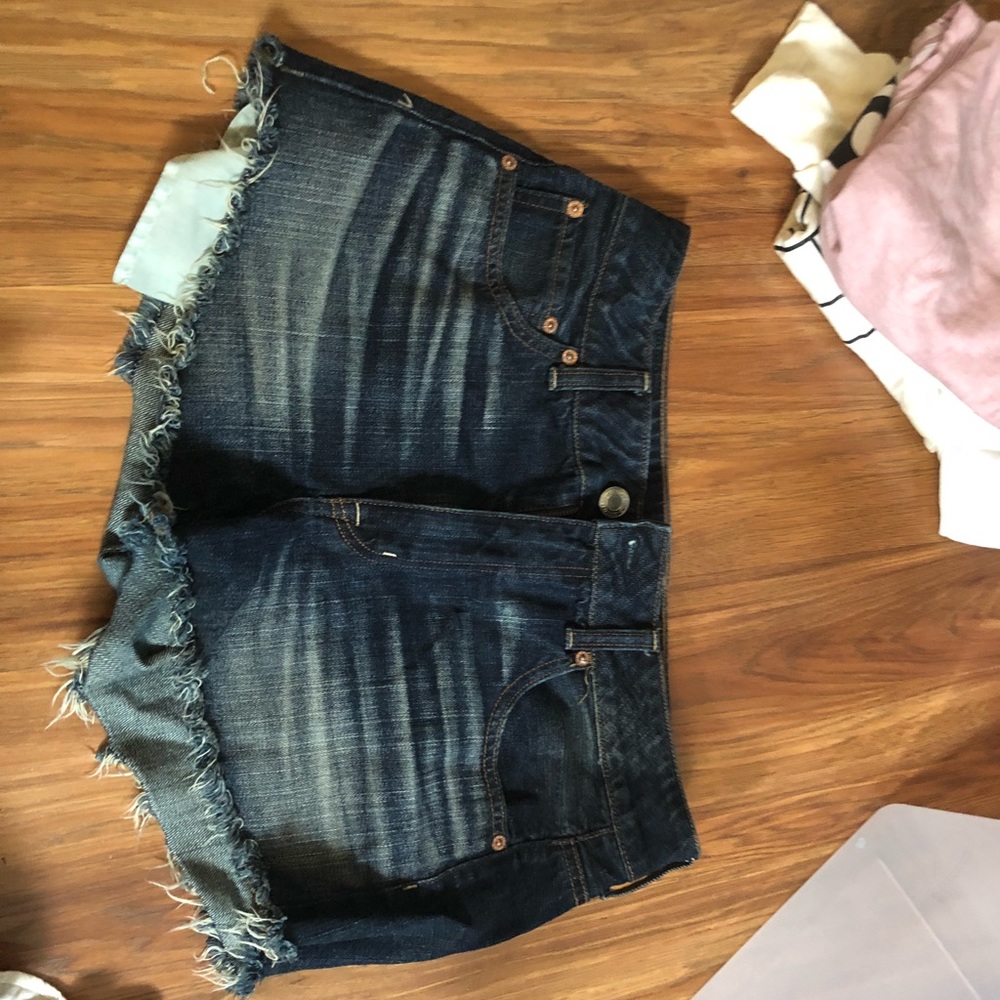 American Eagle hi rise festival jean shorts